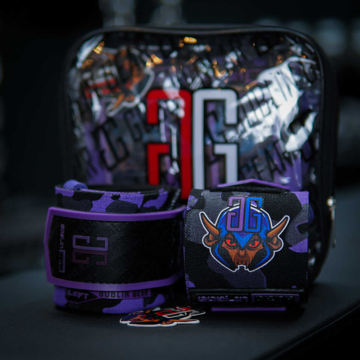 Goblin Gear RETRO 20" 3x Super Heavy Duty Wrist Wraps (Midnight Purple) – product photo 2 of 15