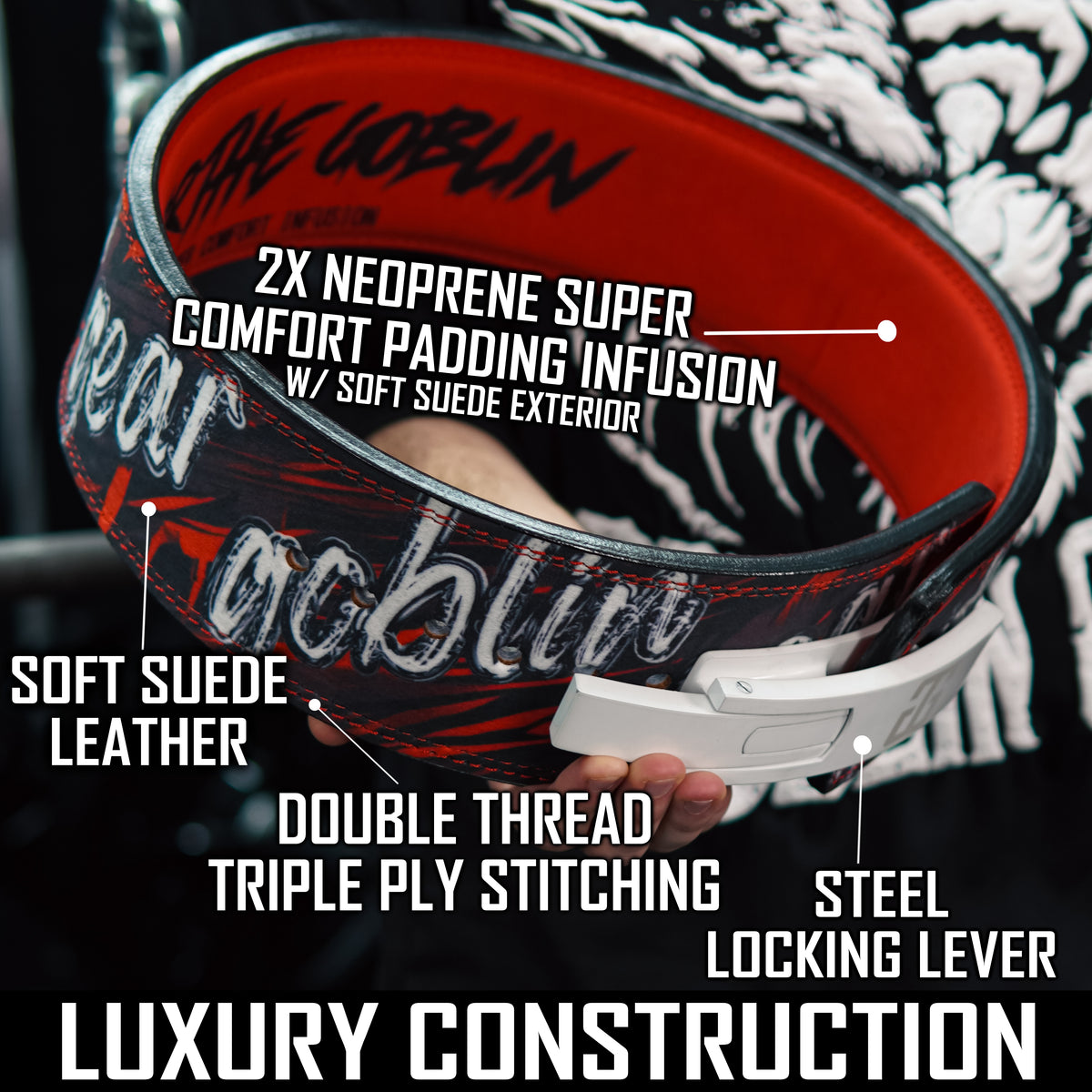 Goblin Gear 10mm 2x Super-Cushion Infused Lever Belt (Suede Leather) – product photo 2 of 13