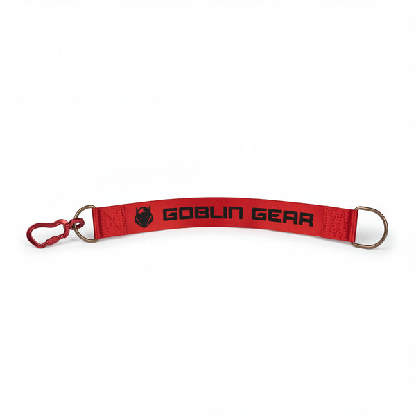 Goblin Gear Anchor PRO Strap – red lanyard with Goblin Gear logo on a white background