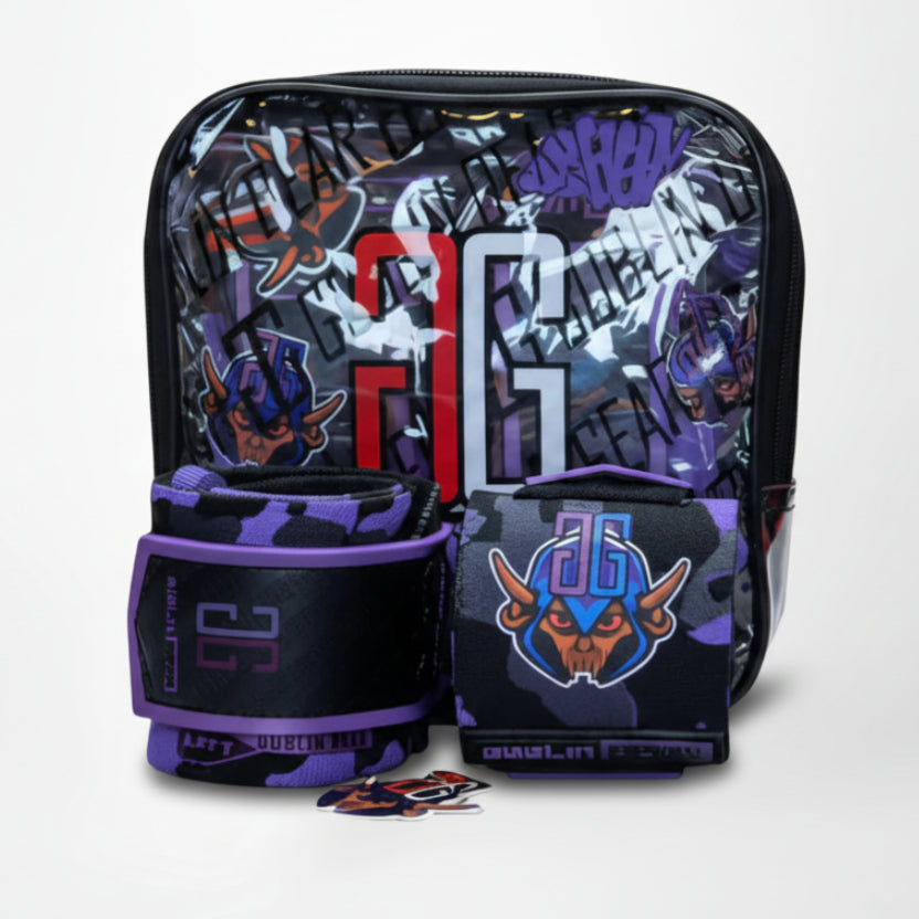Goblin Gear RETRO 20" 3x Super Heavy Duty Wrist Wraps (Midnight Purple) – main product photo
