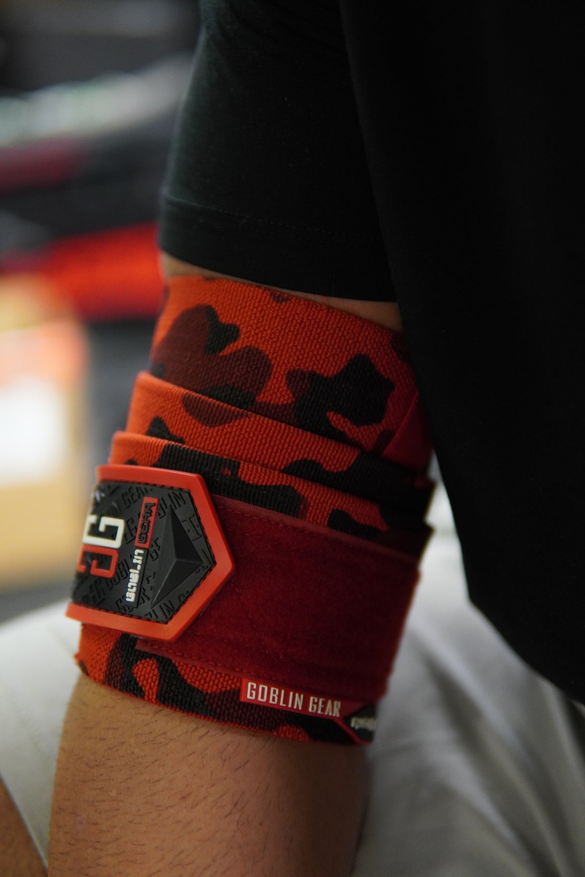 Goblin Gear 42" 2x Super Heavy Duty Elbow Wraps (Red Camo) – product photo 11 of 12