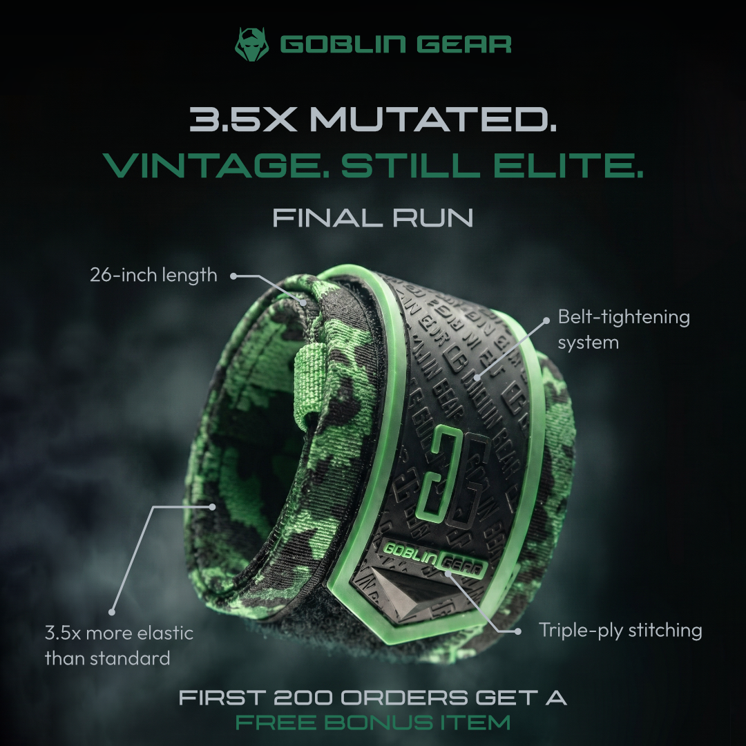 Goblin Gear RETRO 3.5x MUTATED Super Heavy Duty Wrist Wraps – retro series product graphic