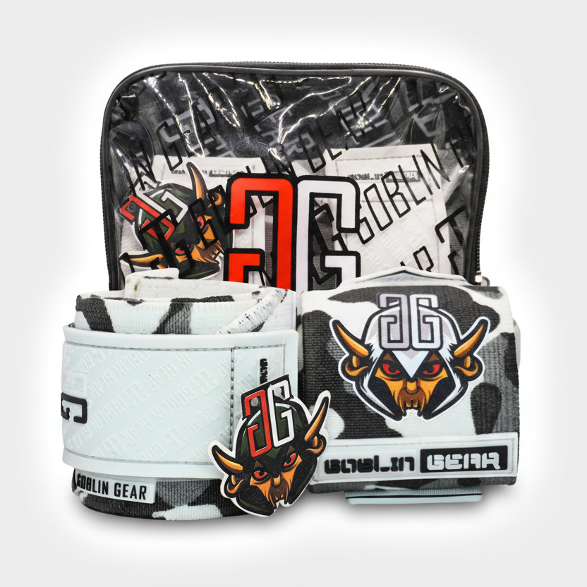 Goblin Gear RETRO 20" 3x Super Heavy Duty Wrist Wraps (White Camo) – main product photo