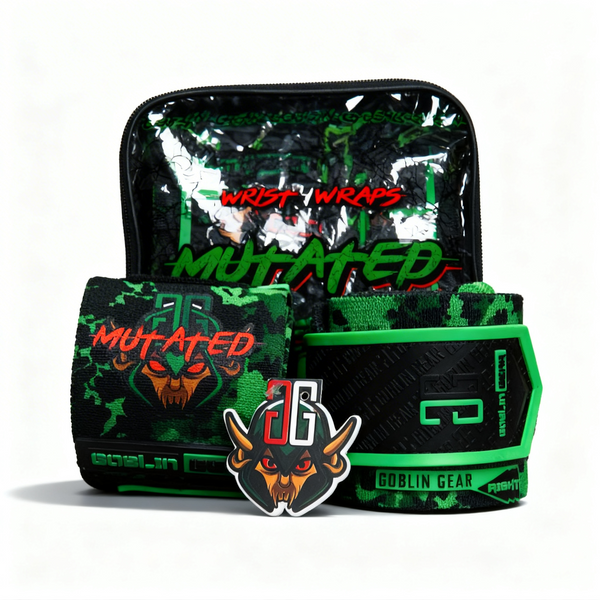 Goblin Gear RETRO 3.5x MUTATED Super Heavy Duty Wrist Wraps – bundle contents photo