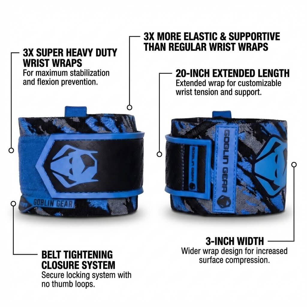 Goblin Gear 20" 3x Super Heavy Duty Wrist Wraps – product photo 2 of 21